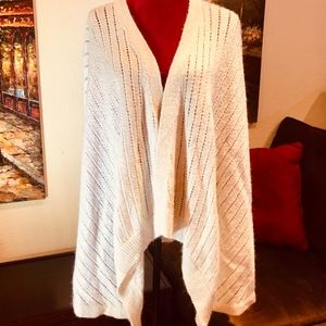 Lou & Grey Cream colored cozy Sweater Wrap